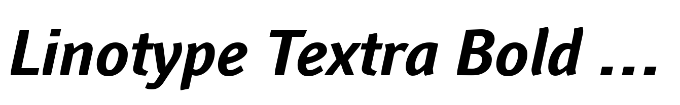 Linotype Textra Bold Italic